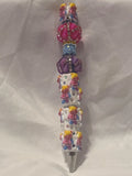 Rainbow bear themed pen